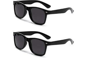 VANANA Classic Retro Sunglasses Vintage Black Square Frame for Men Women Outdoor Fishing Driving Climbing Unisex