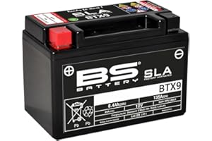 BS Battery 300674 BTX9 AGM SLA Batterie de Moto Noir