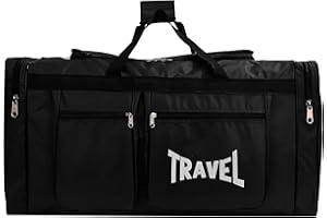 Sipobuy 100L Sac Molleton Polochon De Voyage Pliable, Sac De Sport, Compartiment à Chaussures, Léger Et Imperméable, Grande Capacité, Unisexe (Noir)