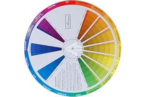 Namvo Cercle chromatique Color Wheel Roue de Poche, Roue de mélange de Couleur, Guide d'apprentissage de mélange de Peinture Disque chromatique