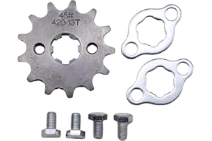 Trkimal Motorcycle Front Sprocket for 50cc 70cc 90cc 110cc 125cc Dirt Pit Bike Mini Bike TaoTao Roketa Coolster Sunl Lifan Loncin ATV Quad 4 Wheeler Moped (17MM, 420-13T)