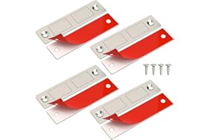 Jiayi Door Magnets, 4 Pack Ultra Thin Magnetic Catch for Cabinet Door Self Adhesive, Cupboard Magnets Door Closure for Wardrobe Double Magnets Latch for Furniture Closet Drawer Door Closing