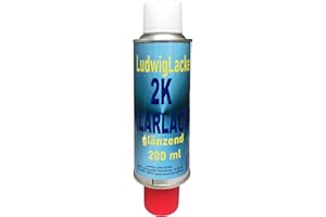 LudwigLacke Vernis transparent 2K - 200 ml - Brillant - Résistant à l'essence - Résistant aux rayures et aux chocs