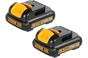 Geelink 2Pack 3.0Ah 10.8V/12V Li-ion Battery DCB127 Replacement for Dewalt DCB124-XJ DCB120 DCB123 DCB127 DCB122 DCB124 DCB121