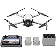 DJI Mini 4 Pro Fly More Combo (DJI RC 2), Folding Mini-Drone 4K HDR Camera, Under 0.549 lbs/249 g, 34-Min Flight Time, 2 Extra Batteries, MOIAT Certified - UAE Version