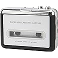 Jaerb Cassette Player, Clear MP3 CD Converter USB Cassette Tape Player for Laptops