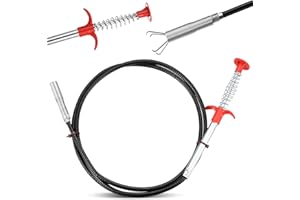 SZSLMY Pinze per Artigli Flessibili, 160cm Pinza Scarico, Stura Lavandini e Scarichi Spirale, Molla Sturatubi per Pulizia Scarichi Pulizia Tubi Lavandino Bagno Cucina Lavandino Fogne (160 cm)