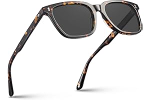 CARFIA Męskie okulary przeciwsłoneczne z polaryzacją i prostokątną oprawką z octanu, 100% ochrona UV Sportowe okulary przeciwsłoneczne