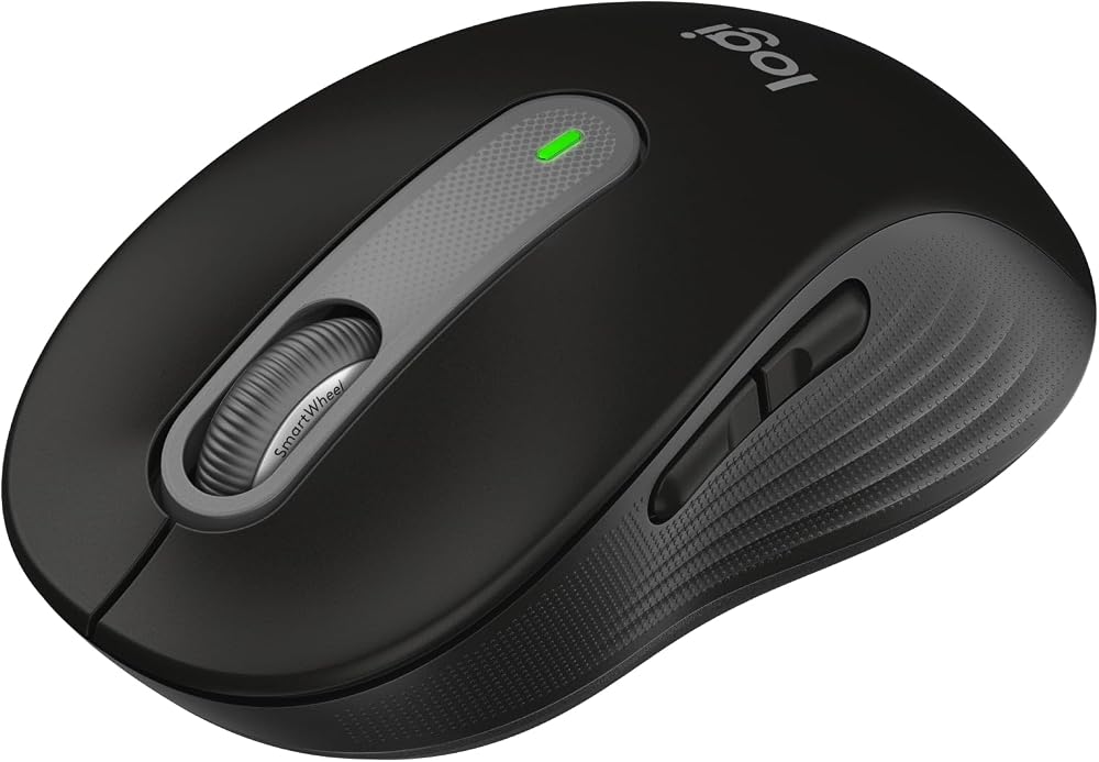 Logitech Signature M650 Kablosuz Mouse, Küçük ve Orta Boy Sağ El için, 4000 DPI, Sessiz, Bluetooth, Logi Bolt USB Alıcı, 24 Ay Pil Ömrü, Siyah
