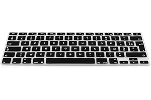 kwmobile Protection pour Clavier Compatible avec Apple MacBook Air 13''/Pro Retina 13''/15'' (jusqu'à mi-2016) - Protection Clavier Ordinateur AZERTY (FR) en Silicone - Noir