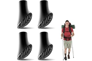 Forevat Kleine Hufabdeckung des Pferdes Trekking, 4 Stück Nordic Walking Stöcke Gummipuffe, Gummipuffer für Walking Stöcke, Nordic Walking Pads für Alle Gängigen Wanderstöck