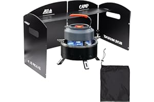 Niuohoy Pare Vent Pliable Réchaud, Pare-Vent Pliable, Pare-Brise Cuisine Extérieure, Pare-Brise Pliable en Acier, Pare-Vent de Camping, avec Compartiments, pour Camping, Barbecue,Pique-Nique(Ferreux)