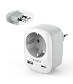 Adaptateur Prise De Voyage LTE DESIGN - France Vers Italie - 1 Pièce Neuve