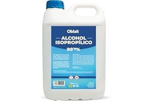 MUNTRADE Alcohol Isopropílico 99,9% Puro 5L | Isopropanol | Limpieza de Componentes Electrónicos, Limpia Contactos, Objetivos, Pantallas, Superficies | Isopropyl Alcohol Limpieza