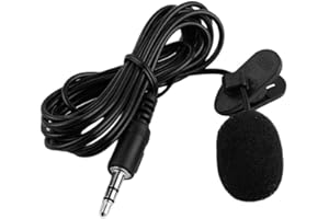 Busirde Externe 3,5 mm Clip-on Cravate Micro Cravate Cravate, Tube Cravate, Tube Vocal Revers Micro Cravate Micro pour Ordinateur Portable PC