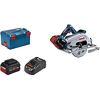Bosch Professional BITURBO Akku Handkreissäge GKS 18V-68 C (inkl. 2x5.5 Ah ProCORE Akku + Ladegerät GAL 1880 CV, 1x…