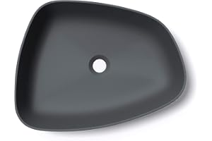 MAIMAI Mai & Mai Lavabo da Appoggio 51.1X38.7X12cm, Lavandino Bagno Colossum806 Lavabo da Marmo Fuso, Antracite Opaco