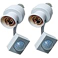 WAKEN LED Bulb Holder Motion Sensor Automatic B22 Base Night/Day Light Working (2-Pack)