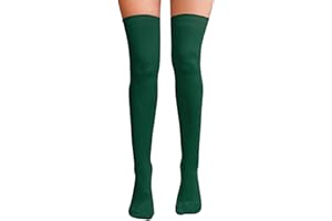 NuJake Over The Knee Thigh High Socks Girls Plain Cotton Lycra Cosplay School Sox