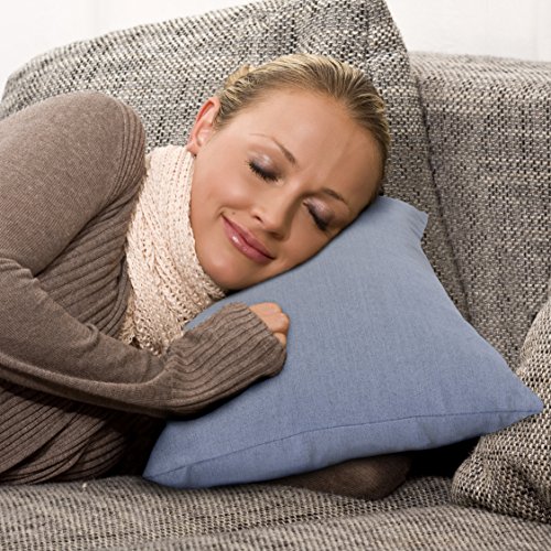 Großes Sofakissen, Dekokissen für Bett, Couch und Sessel. Auch als Louge, Pallettenkissen oder Kopfkissen. 7 Trend Farben für frische Akzente, Sabeatex® „Größe 40×70 cm Farbe (blau) - 4