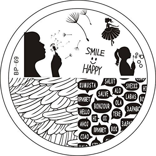 Born Pretty Nail Art Stamping Template Image Plate Pretty Girl Dandelion
