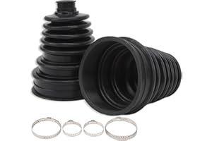 HERCHR 2Pcs Universal CV Boots with 4Pcs Clamps, Constant Velocity Joint Boot Set Silicone Drive Shaft Joint Boot Set Highly Flexible CV Boots Replacement Ball Head Dust Cover for Cars