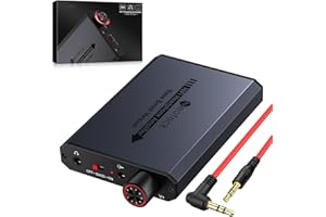 Neoteck Kopfhörer Verstärker 3,5 mm mit Bassverstärkung Tragbarer Verstärker 16-300 Ohm Audio-Kopfhörerverstärker für Telefone, MP3, MP4 Computer PS4 PS5 Controller