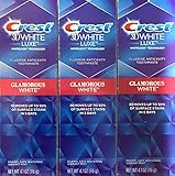 CREST 3D WHITE LUXE GLAMOROUS WHITE TOOTHPASTE 3 PACK REMOVES 90% OF SURFACE STAINS