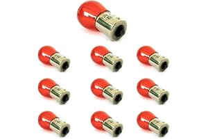 ‎CARALL 10 sztuk żarówek 24 V do ciężarówki, lampa zamienna do ciężarówki (BAU15S PY21W Arancione 24V 21W)