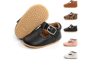 Sonsage Infant Baby Boys Girls Oxford Shoes Pu Leather Lace-Up Anti-Slip Trainer Soft Rubber Sole Toddler First Walking Sneakers