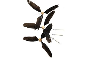 ART-CRAFT Lot de 3 plumes de rechange pour hélice de carillon éolien, mouette, oiseau, cochon et bien plus encore.