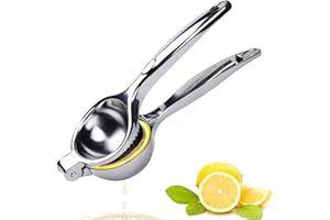 LEPIDI Exprimidor de Cítricos Manual de Acero Inoxidable - Para Limón y Naranja - Resistente Con Mango - Para Cocina, Bar, Restaurante