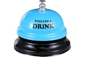 Arcjunys Tischglocke Tischklingel Rezeptionsklingel aus Edelstahl Metall Service Glocke Service Bell für Restaurant Küche Hotel Bars Schulen Krankenhäuser Lagerhäuser Blau