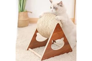 CEIEVER Katzenspielzeug Ball Sisal, Kratzspielzeug Katze,Kratzbaum für Katzen Für Kätzchen Lustige Katze Spielzeug,Trainingsgerät kratzkugel für Katzen (22*22*16)