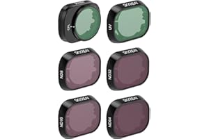 Skyreat Mini 4 Pro ND Filter,Polarizer UV Filter Kamera Objektiv 6Pack Filter Set Kompatibel für DJI Mini 4 Pro Zubehör (CPL UV ND8 ND16 ND32 ND64) - (Plastik Version)