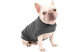 Dociote Jersey para Perro Camiseta Suave y Cálida de Invierno para Perros y Gatos de Forro Polar para Perros y Gatos Pequeños y Medianos Gris S