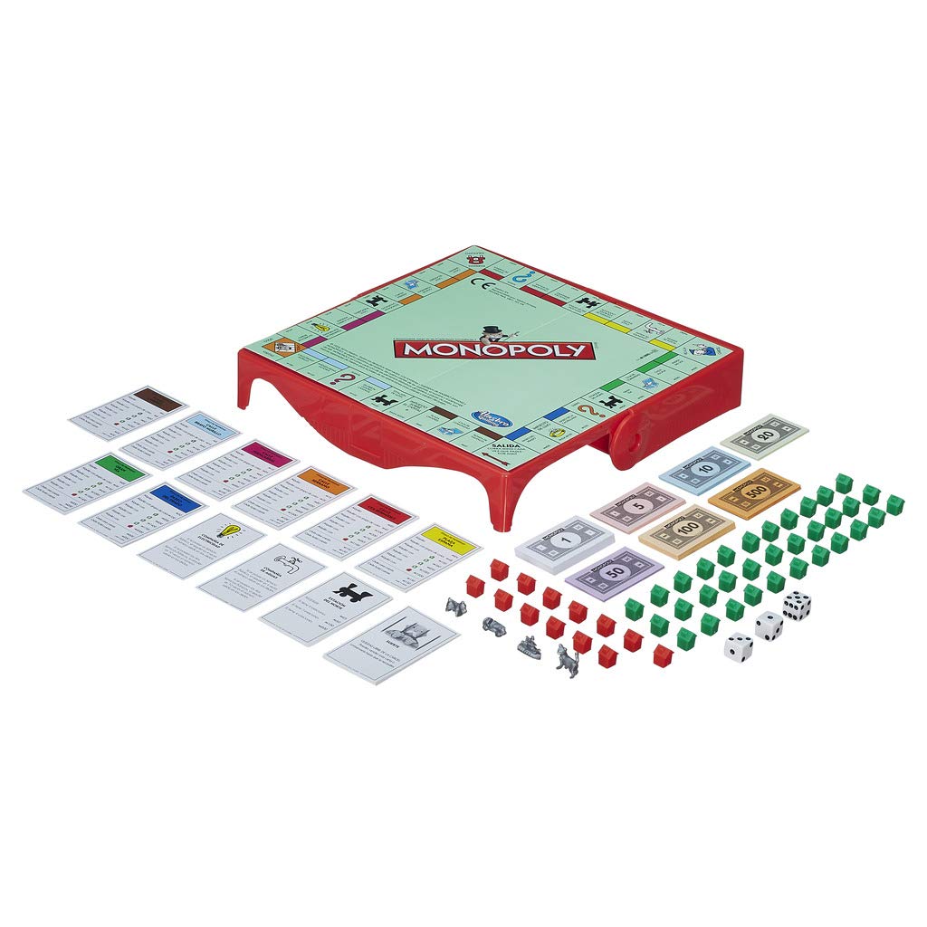 Hasbro Gaming Grab & Go, Monopoly, Juego de Mesa en Formato Viaje, Ideal para Fiestas con Familia y Amigos, Dinero de Juguete, para Niños y Niñas, Juguete para Fiestas - Imagen 5