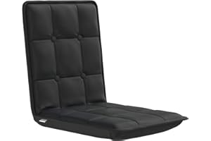 bonVIVO Sillón Reclinable - Silla de Suelo Plegable, butaca de Estilo Moderno, Esterilla para Usar en el Suelo, Adecuada para meditación, Yoga, Lectura o relajación