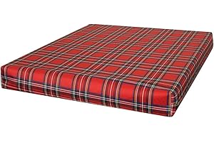 AMANSTYLE LTD Memory Foam Seat Cushion for Office Chair Pain Relief Cushion for Back Support Seat Pad for Office Desk, Gaming Chair, Wheelchair, Car Seat, Tailbone Pain 4cm (Red Check, 51 x 51 cm / 20" x 20")