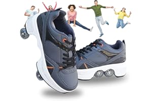 LDTXH Pattini a rotelle 2-in-1 Multi-Purpose Scarpe Inline Roller Shoes Skate Rollerblades Donna Regolabili Trekking Regalo Speciale per Adulti Unisex