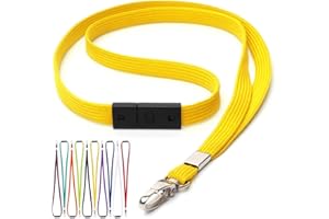 CKB LTD Schlüsselband mit Sicherheitsverschluss Metall-Klipp Für Büro Mitarbeiter Besucher ID Ausweishalter Lanyards Schlüsselbänder Für Namensschilder Umhängebänder