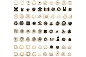 Csirnto 80 Pezzi Bottoni a Spilla da Donna Camicia da Donna Spilla Bottoni Bottoni a Spilla Spilla da Donna per Vestiti Spille Bottoni Spilla di Sicurezza Spilla Donna Fibbia Fissa per Vestiti