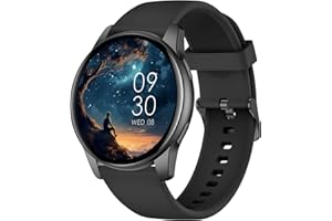 Smart Watches for Men Women, 1.38" Smart Watch (Answer/Make Call), Fitness Tracker with Heart Rate/Sleep Monitor, 120+ Sports, IP68 Waterproof Activity Tracker, Pedometer for Android iOS Black
