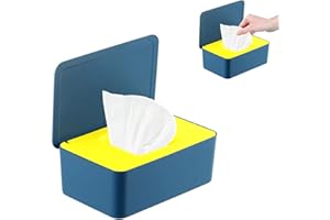 jiuzcare Dispensador de toallitas húmedas, dispensador de toallitas para bebés, dispensador de pañuelos con Tapa, Caja de Almacenamiento de Papel higiénico, contenedor Reutilizable para Coche