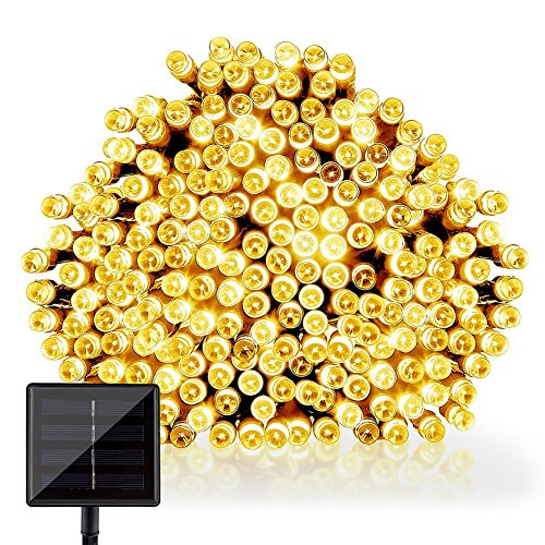 GDEALER LED Solar Lichterkette Weihnachten Decoration 22m 200 LED 8 Modes Wasserdicht für Outdoor Party, Haus Dekoration, Hochzeit, Weihnachten, Feier Festakt (Warmweiß)