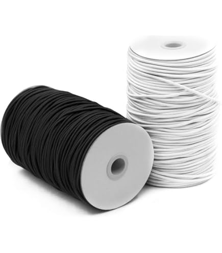 Cordoncino Elastico Nero 2mm - 5 Metri Per Cappelli, Gioielli, Maschere E Lavabile - Foto 10