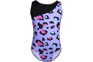 TiaoBug Body da Ginnastica Artistica Bambina Leotard Body da Balletto Danza Classica Vestito da Ballerina Ragazza Body da Ballo Allenamento Esercizio Dancewear 2-12 Anni