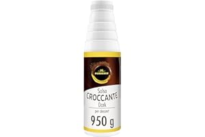 PERUGINA PROFESSIONALE Salsa Croccante Dark al Cioccolato Fondente, Bottiglia 950 g