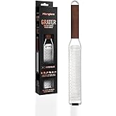 Microplane Master Zester Series Grater, Stainless Steel and Wood, Brown, 31x4x1.5cm