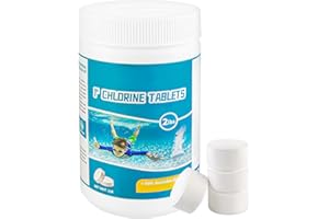 JOKBEN Chlorine Tablet Swimming Pool, 907g Chlorine Tablets, 45PCS Multifunction Chlorine Tablets for Paddling Pool, Hot Tub Swimming Pool Chlorine Tablets, Paddling Pool Chlorine Tablets, 45 x 20g